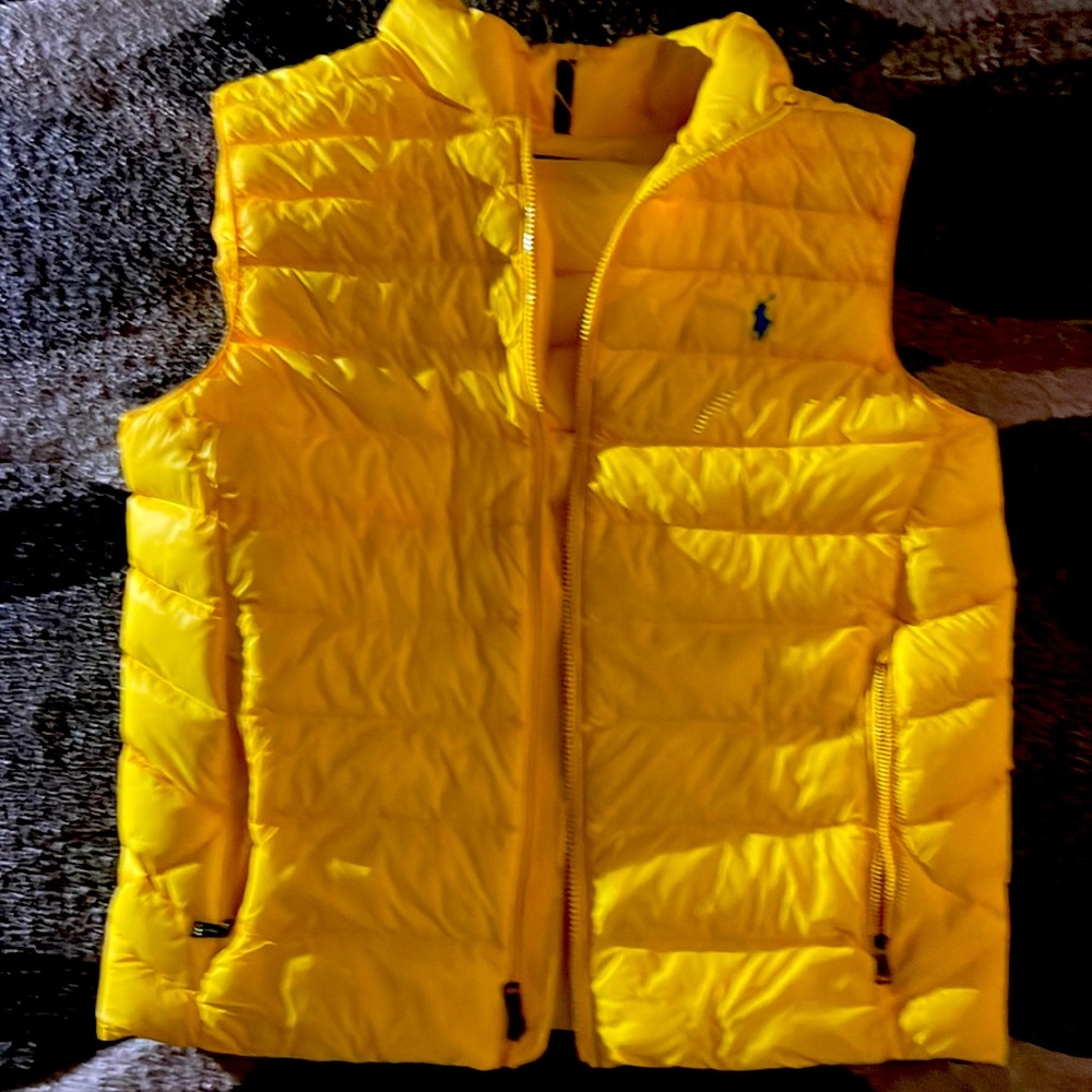 Polo vest yellow size medium brand new